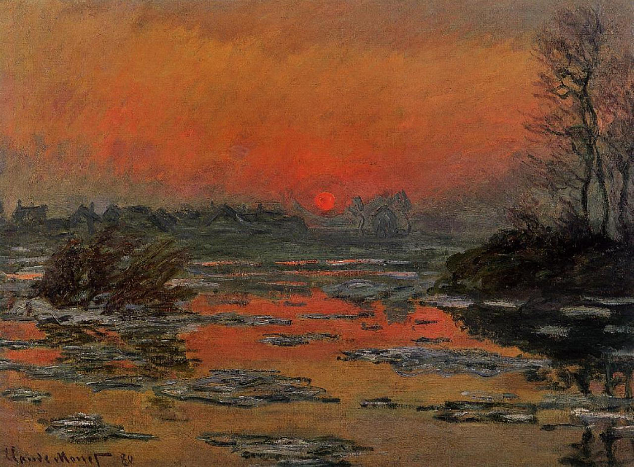 Sunset on the Seine in Winter 1880